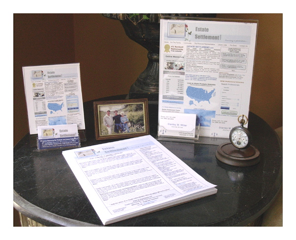 Service material provided to Funeral Homes