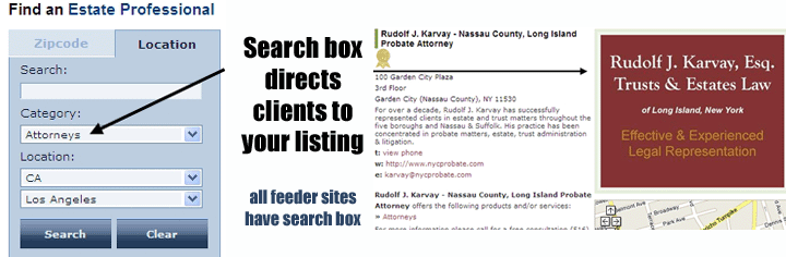 estate settlement search box